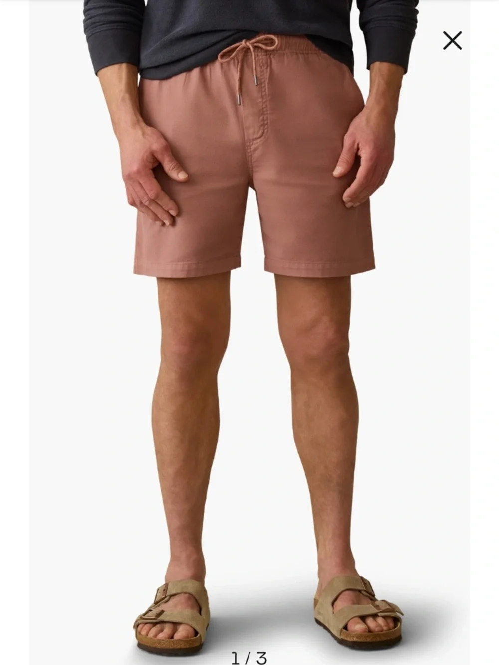 NEW Faherty Essential Stretch Organic Cotton Drawstring Waist Shorts, XXL